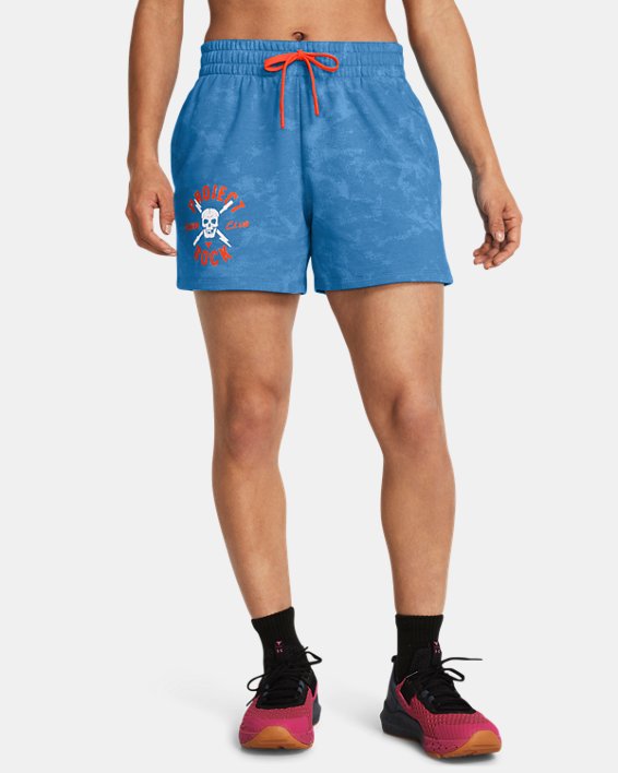 Women's Project Rock Terry Underground Shorts in Blue image number 0